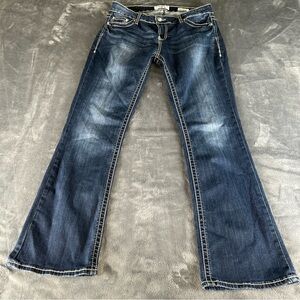 Daytrip Mila Bootcut Blue Jeans Womens Size 29 R Blue Denim Dark Wash Y2K